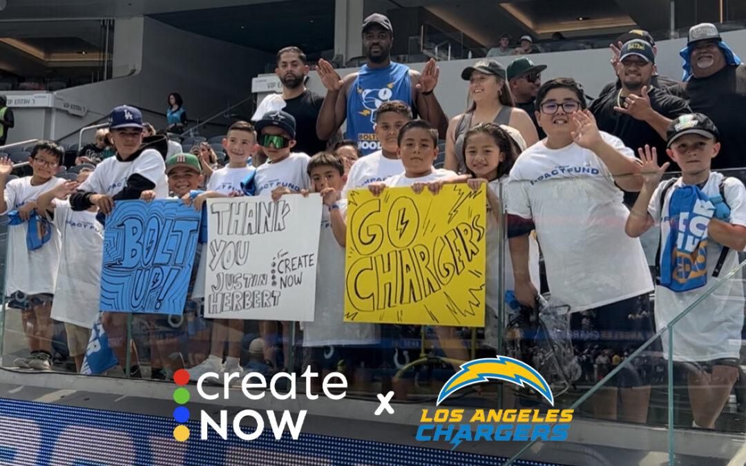 LA Chargers’ Quaterback, Justin Herbert donates to Create Now